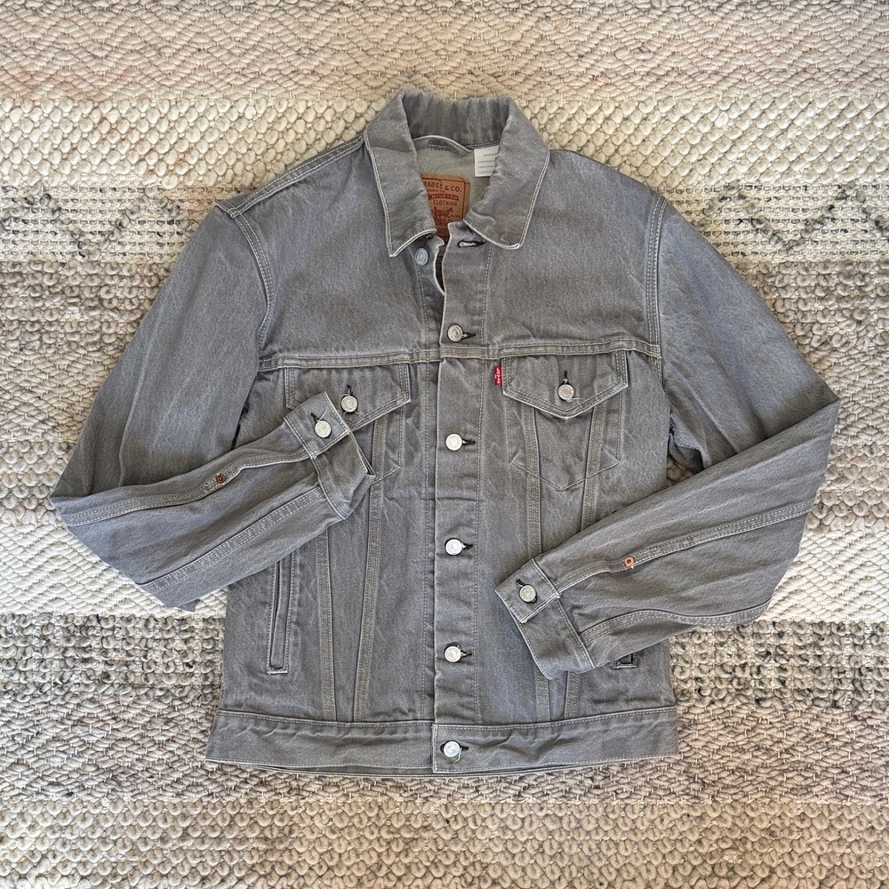 Levi's Classic Type 3 Gray Denim Trucker Jacket Men’s Medium Grey